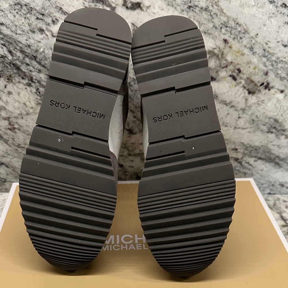 Michael Kors Grey Suede Sneakers with White Panels - Picture 5 of 7